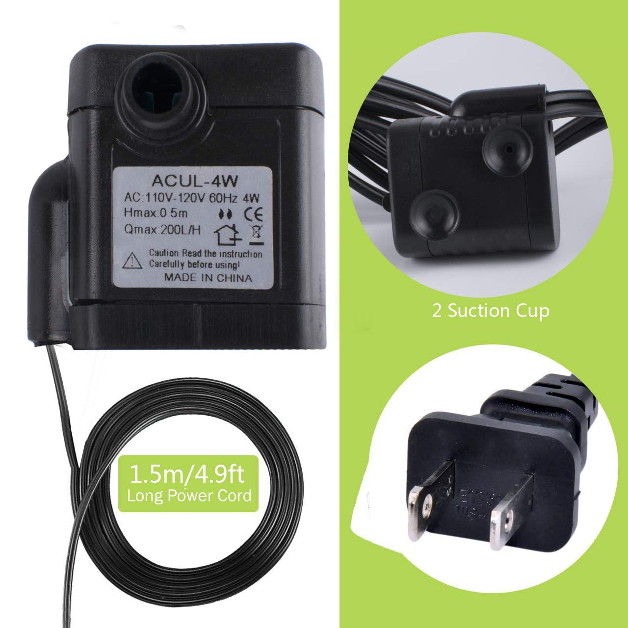 Aquarium Pump Small Waterproof Brushless Submersible Water Pumping Aquarium Fish Fountain Pump