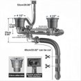 thumbnail image 4 of Double Sink Drain Kit Space Saving Kitchen Sink Drain Kit, 4 of 4