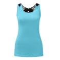thumbnail image 4 of DHFJKG Women's Tank Tops Sexy Lace Sleeveless Casual Scoop Neck Night Out Summer Slim Fit Cami Shirts Trendy Top, 4 of 8