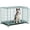 Green, variant on TIME RAY 48 inch Heavy Duty Metal Dog Crate for Large Dogs with RemovableTray, Double Door, Extra Large Dog Kennel for Yard Indoor Outdoor