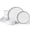 White With Black Rim, variant on 12-Piece Plates And Bowls Sets, Porcelain  Dinnerware Sets For 6 - Chip And Scratch Resistant, Microwave And Dishwasher Friendly, Cream White