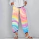 thumbnail image 4 of Pantalones de Mujer Traje Verano Cómodo de Moda Impreso Pantalones Recortados, Pantalones Elásticos Casuales, 4 of 5