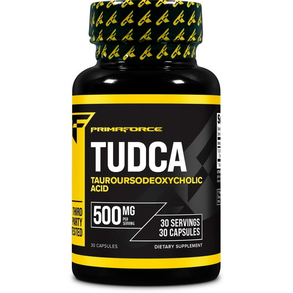 Primaforce Tudca (Tauroursodeoxycholic Acid) 30 Servings, 500mg Tudca Per Serving | Bile Salts Supplement - Gluten Free, Non-GMO Supplement