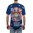 thumbnail image 5 of Patriotic American Shorthair Celebrates 4th of July All Over Print 3D Shirt Unisex Merch Cat Lover Kitten Owner Gifts - 02009, 5 of 6