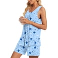 thumbnail image 3 of DreamFish Women's Summer Sleeveless Tank and Shorts Pajama Set with Pockets, 3 of 6