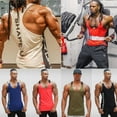 thumbnail image 4 of Men Singlet Y-Back Vest Workout Tank Top Bodybuilding Muscle Sport Fitness Shirt, 4 of 5