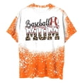 thumbnail image 3 of DeHolifer T Shirt for Women Short Sleeve Crewneck Baseball Mom Loose Casual Printed T Shirt Summer Fashion Sport Tee Tops Orange S, 3 of 5