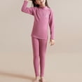 thumbnail image 3 of Toddler Kids Girls Boys Soft Comfy Solid Raglan Sleepwear 2pcs Set, 3 of 4