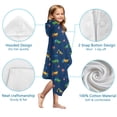 thumbnail image 7 of Cartoon Construction Vehicles Trucks Hooded Bath Towel，50"x30" for Ages 3 To 12 Kids, Quick Dry Lightweight Soft Microfiber Hood Beach Towel Cover Up for Kids, 7 of 7