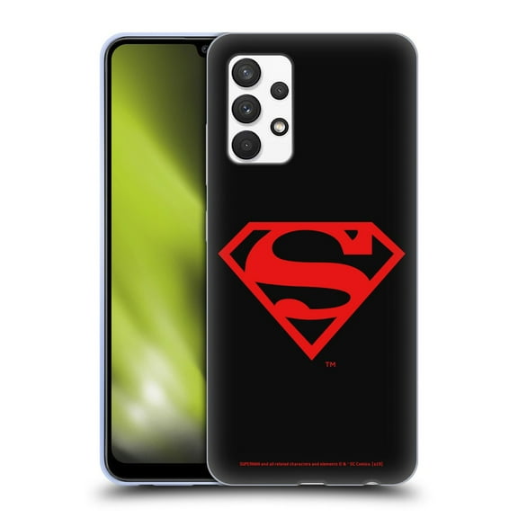Head Case Designs Superman DC Comics Logos Black And Red Soft Gel Case for Samsung Galaxy A32 (2021)