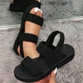 thumbnail image 2 of Narveanno Womens Flat Sandals Arch Support Sandals Comfort Walking Summer Beach Shoes Black 6.5, 2 of 6