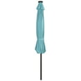 thumbnail image 5 of GARDEN 9 Ft Solar LED Patio Umbrella with Black Round Base Weight Included, Turquoise, 5 of 9