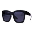 thumbnail image 3 of SUPER Oversized Square Sunglasses Womens Modern Hipster Shades Black, Black, 3 of 5