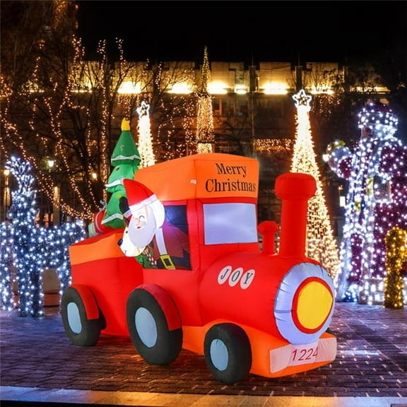 Christmas Decor Inflatable Santa Claus with Lights - 9'