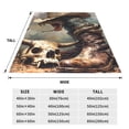 thumbnail image 3 of Vsdgher Western Cowboy Snake Ram Skull Ultra-Soft Micro flannel Blanket Throw Blankets for Couch Sofa, Bed (4 sizes)-50"x40", 3 of 7