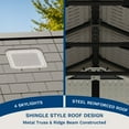 thumbnail image 5 of Patiowell 10x10ft Resin Garden Shed with Skylight & Lock, Weatherproof Outdoor Storage for Tools & Equipment, Beige, 5 of 12