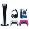 Sony Playstation 5 Digital Edition Console with Extra Pink Controller, White PULSE 3D Headset and Surge Pro Gamer Starter Pack 11-Piece Accessory Bundle