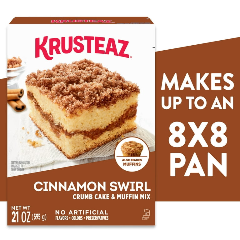 Krusteaz Cinnamon Swirl Mini Crumb Cake and Muffin Mix, 21