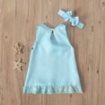 thumbnail image 4 of Fesfesfes Toddler Kids Summer Girls Lace Solid Color Sleeveless Cute Bow Dress Suit Spring Saving, 4 of 8