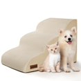 thumbnail image 1 of Rampa para perros Aodisman de 3 escalones antideslizante color beige, 40 cm de alto, 1 of 7