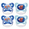 Dr. Brown's PreVent Contour Pacifier, Stage 2 (6-12m), Polka Dots Blue, 4-Pack