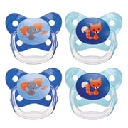 Dr. Brown's PreVent Contour Pacifier, Stage 2 (6-12m), Polka Dots Blue, 4-Pack