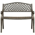 thumbnail image 3 of vidaXL Outdoor Patio Bench Outdoor Garden Bench for Backyard Cast Aluminum, 3 of 6