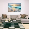 thumbnail image 4 of Sea Waves Canvas Wall Art - Large Ocean Beach Print, Stretched & Framed Seascape Giclee Artwork, Ready to Hang for Living Room, Bedroom & Coastal Home Decor, 4 of 6
