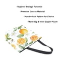 thumbnail image 3 of FORMRS Womens Canvas Tote Bag with Zipper Inner Pocket Shoulder Handbag, Orange Bees, 3 of 7