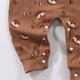 thumbnail image 7 of YDFCWXW Cotton Soft 3-18 Months Unisex Newborn Baby Sleepers Pajamas Romper Boys Girls Long Sleeve (Brown, 0-3 Months), 7 of 7
