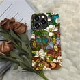 thumbnail image 5 of FKBRCL4U Compatible with iPhone 12 Pro Max Glossy Case, Stained Glass Window White Magnolia Blossoms Pattern for Girl Full Body Design Soft Silicone Drop Shock Scratch Protection, 5 of 7