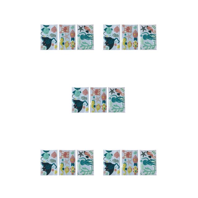 Billuyoard 3 Pieces Luminous Sticker Glowing Wallpapers Self-adhesive Room Marine Decals Bedroom World Paper Sticky Kindergarten Art Type2 NO2