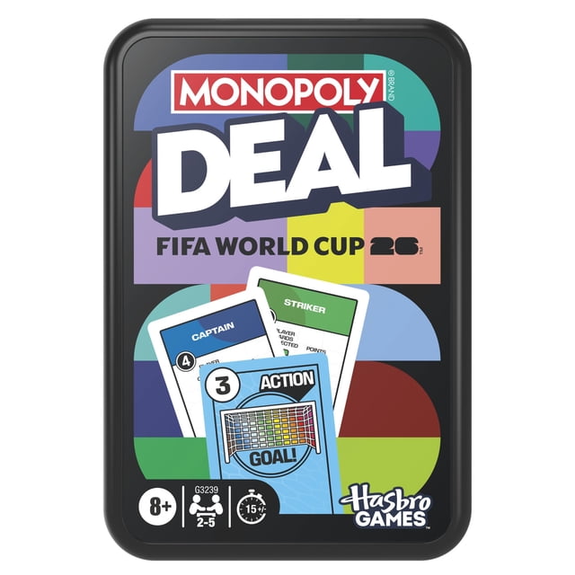 Juego de cartas Monopoly Deal FIFA World Cup 2026 de fútbol