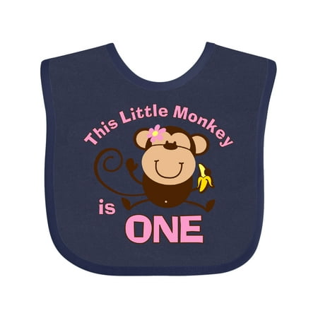 

Inktastic Little Monkey Girl 1st Birthday Gift Baby Girl Bib