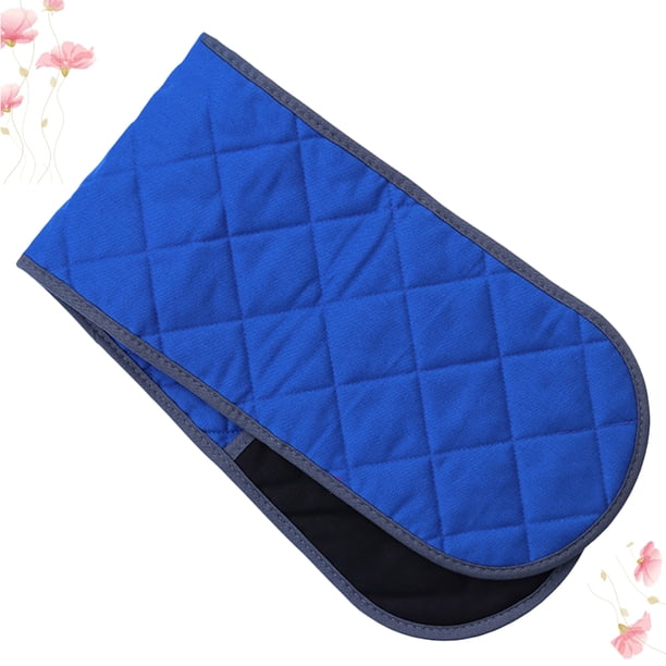 unbranded 1Ud Guantes De Silicona Anti Escaldaduras Para Cocina Con Aislamiento Térmico Y Antideslizante Azul