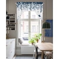 thumbnail image 4 of Blue Spring Botanical Swag Valances for Windows, Small Curtains Drapes, Weeping Eucalyptus Butterfly Kitchen Window Curtains Over Sink Rod Pocket Window Treatment Valance for Bedroom/Bathroom 56"x36", 4 of 5