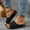 Black, variant on Comfortable Supportive Footbed Sandals,Women's Flowers Decor Arch Support Open Toe Breathable Summer Platform Wedge Sandals Slides