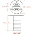 thumbnail image 2 of ABCISI Boat Deck Floor Drain Fittings, Marine Grade 316 Stainless Steel Deck Drain Fittings, Thru Hull Deck Drain Scupper Pipe with Screws, for Boat,Yachts Drainage Systems ( Straight - 2 Inch), 2 of 8