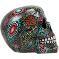 thumbnail image 2 of Ebros Gift Day of the Dead Sugar Skull Garden Statue, Color Beads & Floral Tattoo Design, 2 of 5