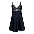 thumbnail image 5 of HomeGardon Nightgowns for Women,Summer Dresses Women's Sleeveless Lace Solid Color Casual Homewear Short Dress Sleepshirt,S-L, 5 of 7