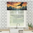 thumbnail image 3 of Eagle Kitchen Valance Curtains Forest Nature Autumn Colorful Sky Privacy Decorative Rod Pocket Short Window Valance Curtains 54 by 18 in, 1 Panel, 3 of 6