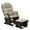 Cream White, variant on HOMCOM Nursery Glider Rocking Chair with Ottoman, Thick Padded Cushion Seating, Armrests and Wood Base, Cream White