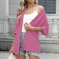 thumbnail image 5 of KIHOUT Women's Lightweight 3/4 Sleeve Cardigan - Breezy Open Front Cover Up for Spring Summer Beach Days, 5 of 8