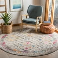thumbnail image 3 of SAFAVIEH Madison Lanford Vintage Geometric Area Rug, Grey/Yellow, 3' x 3' Round, 3 of 8