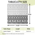 thumbnail image 2 of Snug Fit Boho Style Tablecloth, 36x36 Inch Square Floral Cover with Elastic Hem for Kitchen Patio and Dining Table, 2 of 6