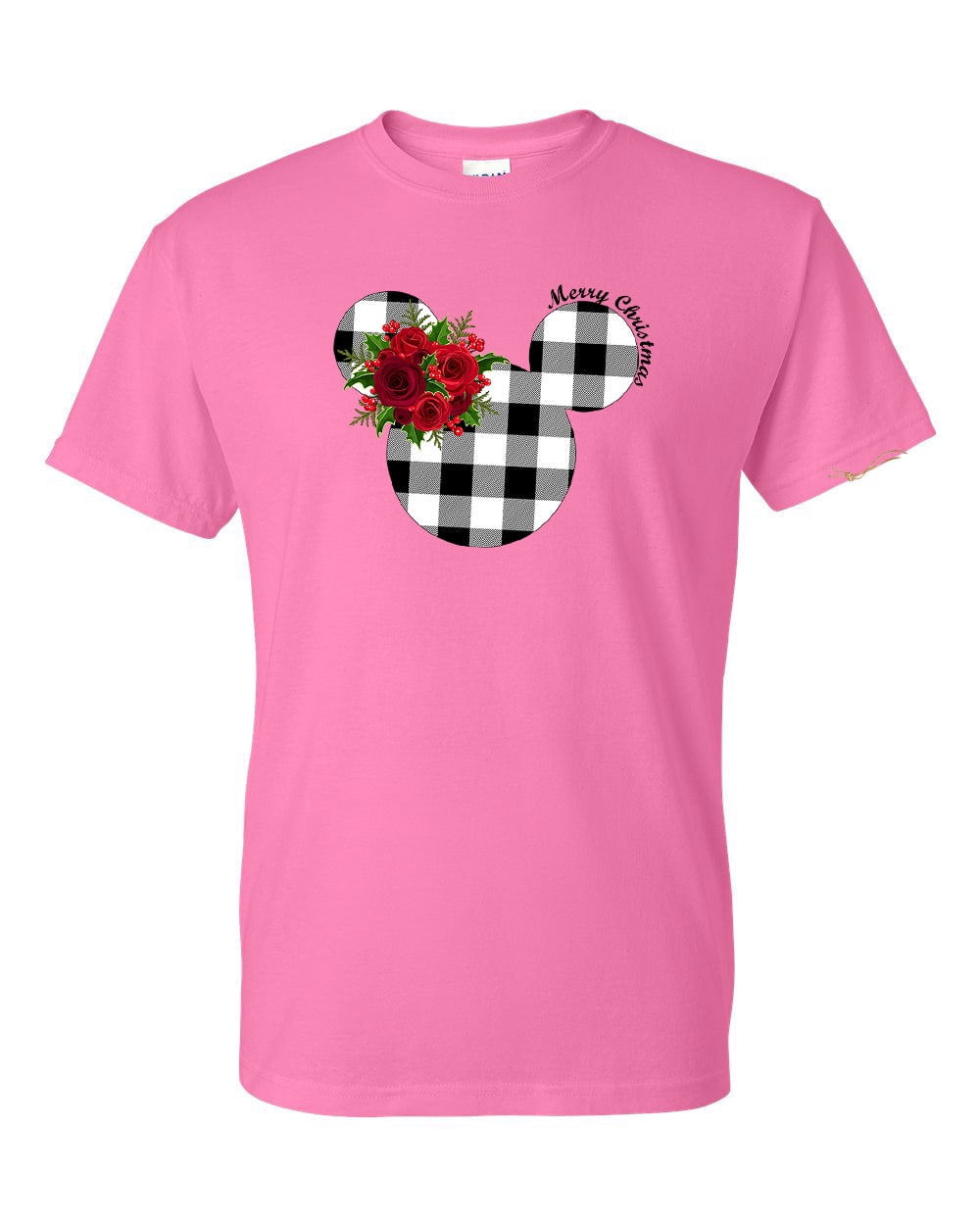Black White Buffalo Plaid Mouse Ears 