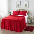 thumbnail image 2 of JML King Ruffle Skirt Bedspread Set 5 Piece, Pintuck Coverlet with Shams and Area Rugs, 2 of 7