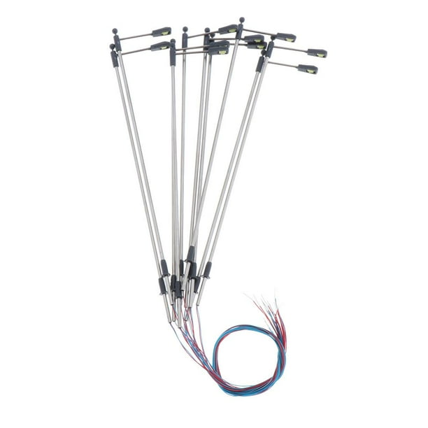 10 paquetes de accesorios para trenes a escala HO con luces LED, 1:75 / 1:100 / 1:150 / 1:200, 4