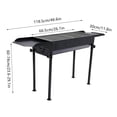 thumbnail image 3 of Portable Outdoor Charcoal Grill, Modern Rectangular BBQ Grill,Black Adjustable Height Collapsible Barbecue Grill for 2-15 People, 3 of 10