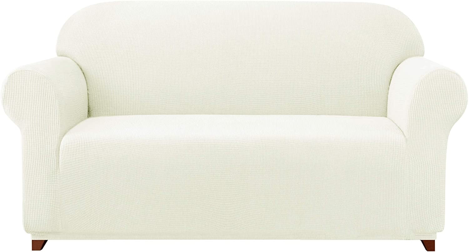 Subrtex 1Piece Stretch Sofa Slipcover Non Slip Couch Cover,XL Sofa,Off